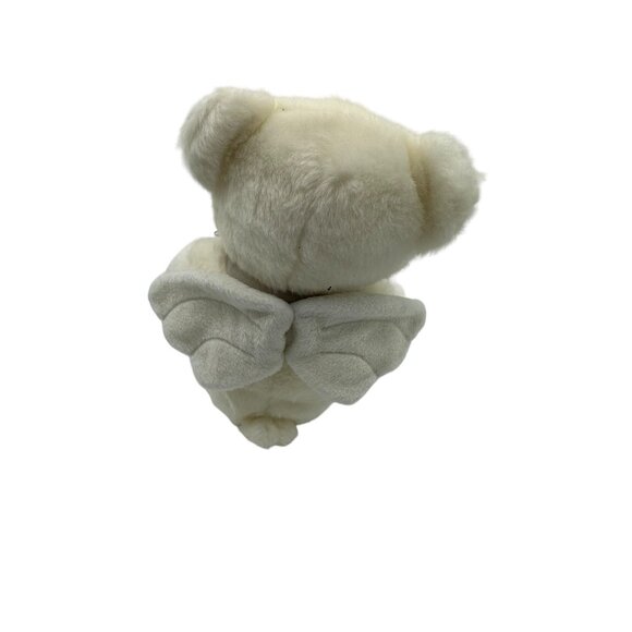 Ty‎ 2008 Angel Bear Plush Sparkle Wings Silver Bow Weighted bottom - Picture 3 of 8